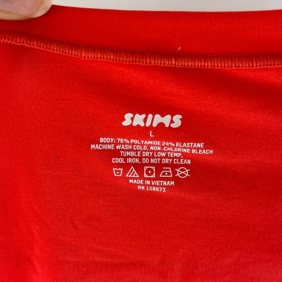 SKIMS Fits Everybody Size L Long Sleeve Bodysuit – Poppy - Picture 2 of 9